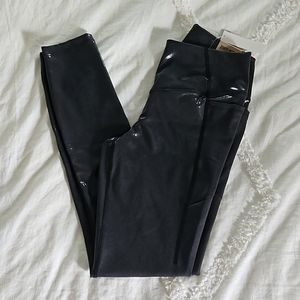 New Pink shimmer black leggings